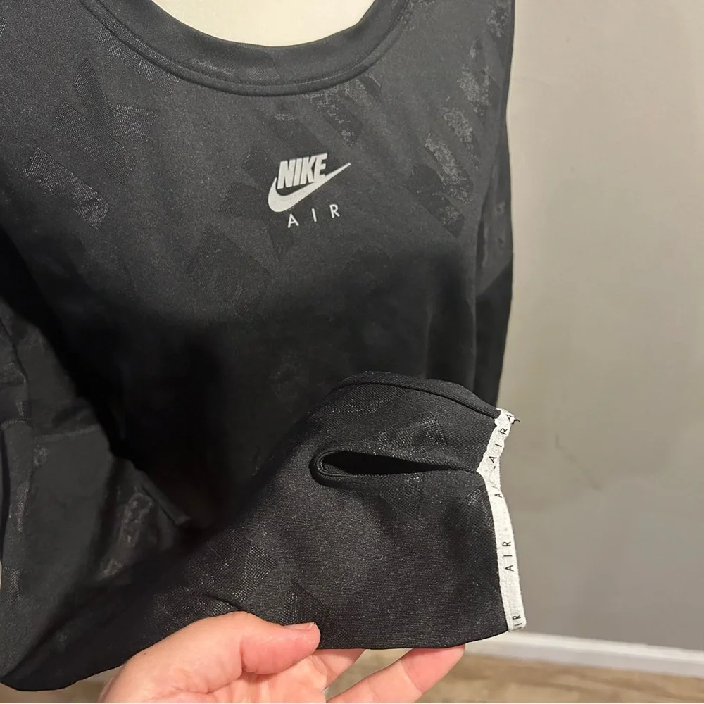 Nike Air Women's Long Sleeve Running Top Training Gym Jacquard Dri-FIT Large